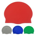 Solid Color Silicone Swim Caps For Adults